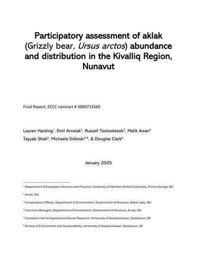 TAB6C_Aklak abundance and distribution_Report_ENG