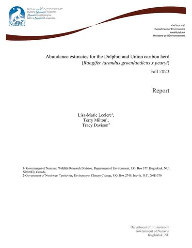 TAB4B_Abundance estimates Dolphin and Union Caribou Herd Report_ENG_only