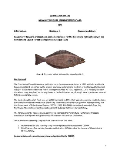 TAB6A_DFO_BN_Carry-forward protocol and gear amendments for the Greenland Halibut fishery in CSTMA_ENG