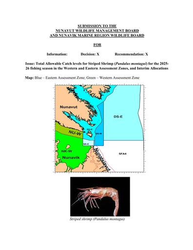 DFO Submission_2025-2026 TAC BN for Striped Shrimp in the EAZ and WAZ_ENG