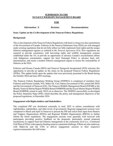 TAB_11_NTI_DFO_Nunavut Fishery Regulations Update_ENG