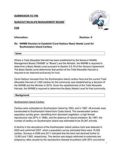 TAB2A_NWMB Decision BN_Coral Harbour BNL for SHI Caribou_ENG