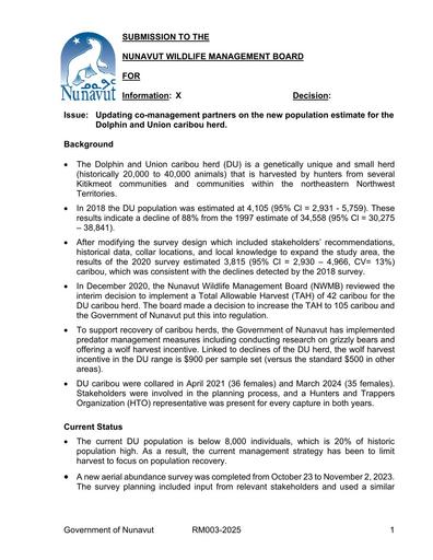 TAB4A_Population Estimate Update Dolphin and Union Caribou Herd_ENG
